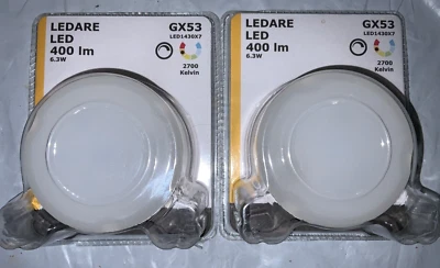 PAIR (2X) of IKEA Ledare LED GX53 400 lm 2700 KELVIN 402.953.35 - Image 1 of 2