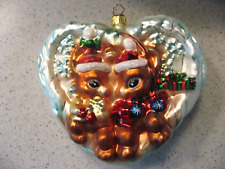 Christopher Radko Some Bunnies In Love Glass Christmas Ornament 998100