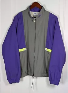 VTG Asics Gore-tex Jacket Mens Large 90s Colorblock Running Windbreaker Full Zip - Picture 1 of 4