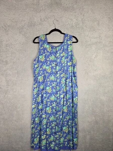 April Cornell Womens Maxi Dress M Blue Floral Cottagecore Prairie Country Boho - Picture 1 of 5