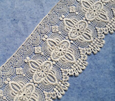 1 - 5 Yards 7.5'' Wide Vintage Cotton Crochet Trims Lace Off White m0107