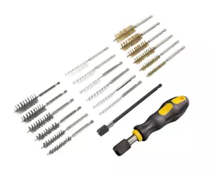 Juego de limpieza de cepillo de alambre 20 piezas para eliminar brocas de mango limpio de metal oxidado - Imagen 1 de 2
