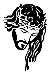 Jesus Christ Praying Crown of Thorns Vinyl Decal Sticker - Picture 1 of 1