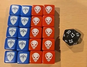 Juego de dados de combate Heroscape - Rise of the Valkyrie 1ª edición - Rojo azul completo - Imagen 1 de 1