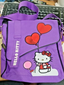 Hello Kitty - Sanrio - Bag IN Fabric Violet 24x30- Cartorama - New - Picture 1 of 5