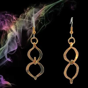 Pure Copper Dangle Earrings With Hypoallergenic Steel Ear Wires - Picture 1 of 4