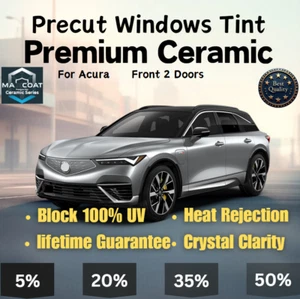 PreCut CERAMIC Window Film/Tint for Any Acura-Front 2 Doors Premium CERAMIC - Picture 1 of 11
