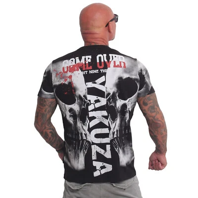 Neues Yakuza Herren Skull V03 T-Shirt - Schwarz - Gr. 5XL - Bild 1 von 4