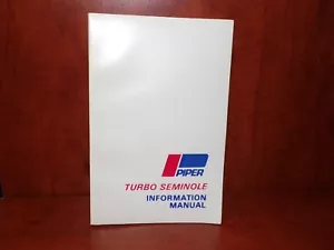 NEW Piper Seminole PA-44-180T Information Manual 761-748 - Picture 1 of 4