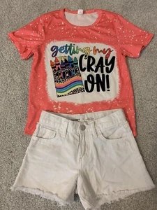 Lot of 3 Sets Shorts/Tops Size 7 - Picture 1 of 4