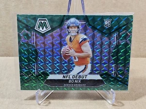 2024 Panini Mosaic - Bo Nix #271 NFL Debut Horizontal Green Mosaic Prizm RC - Picture 1 of 2