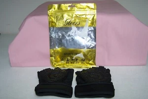 Men's Medium Black Fingerless Sports Gear Gloves NEW in Pack X HTF - Picture 1 of 6