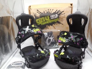 B4 Gnu Fastec Park Snowboard Bindings Large 9-11 - Picture 1 of 16