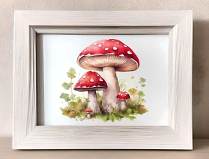 Pilzkunstdruck, Pilzdruck, Wandkunstdekor botanischer Waldkerndruck - Bild 1 von 2