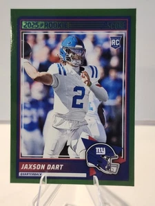 2025 Panini Score #35 Jaxson Dart RC Rookie Green Parallel New York Giants Card - Picture 1 of 2