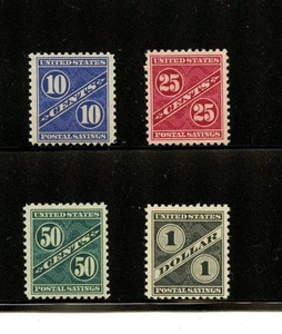 U.S. PS7-PS10 (U740) Comp 1940 Saving Stamps, MNH, FVF, CV$408.00 - Picture 1 of 2