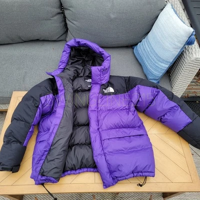 Abrigo Chaqueta acolchada de invierno Parka con capucha North Face Hmlyn para hombre grande púrpura Foto 1 de 4
