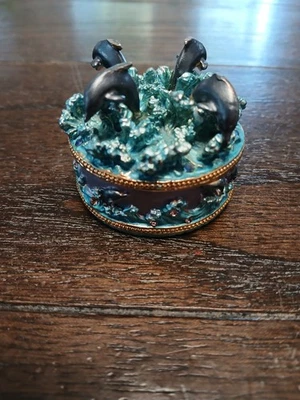 Dolphin Small Ring Holder Or Trinket Box - Image 1 of 4