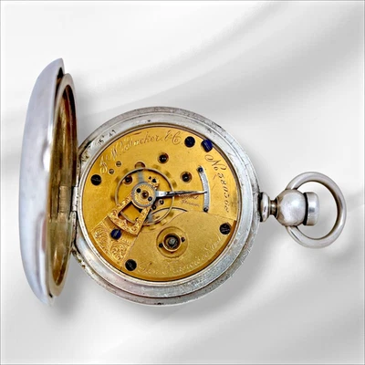 1874 PL Elgin M.D. Ogden para Tucker Granger KW 3 oz. Estuche Cazador Moneda Plata PW! Foto 1 de 4