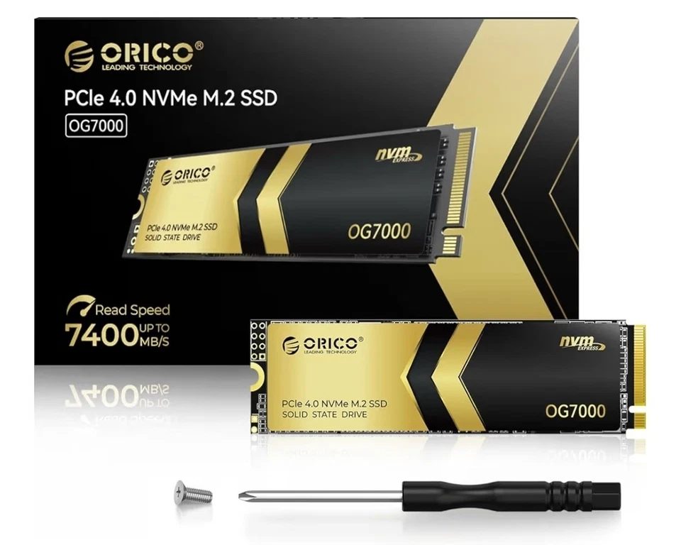 ORICO OG7000 2TB PCIe 4 * 4 NVMe SSD, Up to 7400MB/s Read, 5600MB/s Write