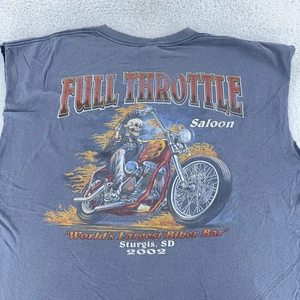 Vintage Full Throttle Saloon Shirt Mens 2XL Sturgis Biker Motorcycle 2002 00s - Picture 1 of 9
