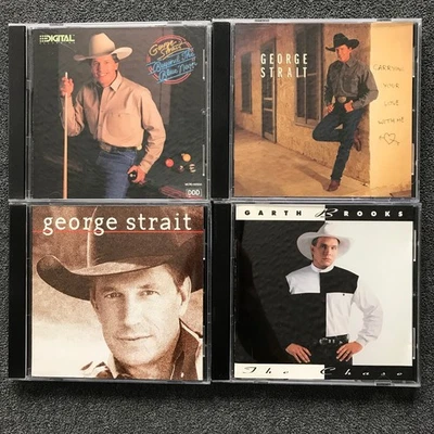 Lot of 4 CD George Strait Beyond Blue Neon,Carrying Love, Garth Brooks The Chase Foto 1 de 2