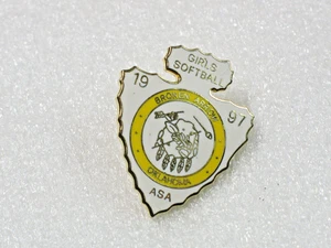1997 Girls Softball ASA Broken Arrow Oklahoma Hat Lapel Pin - Picture 1 of 2