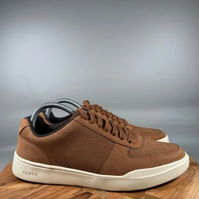 Cole Haan Para Hombres 8W Marrón Cuero Perforado Grand Crosscourt Tenis Modernos Foto 1 de 4
