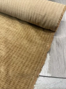 1 roll 20 metres Velvet Brown Textured Upholstery Fabric Tan Camel Sewing -1 - Picture 1 of 14