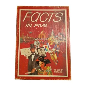 Vintage 1967 Facts In Five The Game of Knowledge  Bookshelf  board game Complete - Picture 1 of 4