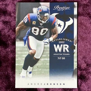 Andre Johnson 2012 Panini Prestige #75 NEUWERTIG Texaner HOF Trikot Miami Stöcke Legende - Bild 1 von 2