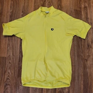 Pearl Izumi Shirt Men XL Yellow Prima Pelle Cycling Jersey Logo Raglan - Picture 1 of 8