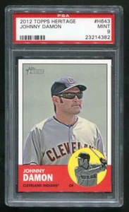 2012 Topps Heritage High Number #H643 Johnny Damon PSA 9 Pop 5 Higher 2 - Picture 1 of 3
