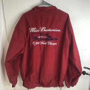 Vintage Mrs Budweiser Red Jacket Size Large ****READ*** - Picture 1 of 8