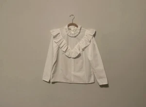 LAFAYETTE 148 weiße viktorianische Baumwollbluse Größe Small - Bild 1 von 4