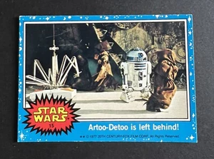 (CB6) ARTOO IS LEFT BEHIND #15 star wars 1977 topps trading cards UK ISSUE BLUE - Picture 1 of 2
