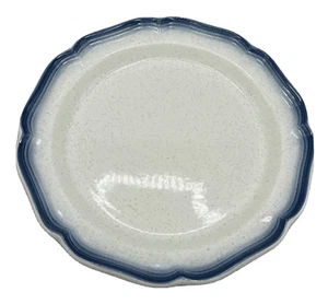 Mikasa Country Club Serving Platter Blue Speckle Stoneware Fluted Edge 12 1/2” - Picture 1 of 6