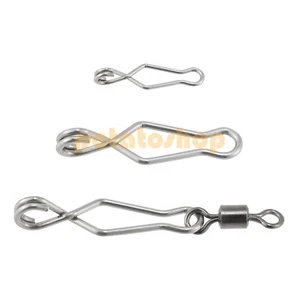 20/40X Clips de velocidad de pesca de cambio rápido a presión para gancho de señuelo giratorio de barril - Imagen 1 de 7