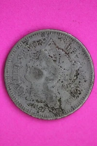 1867 Three 3 Cent Nickel Scarce Type Coin Guaranteed Authentic & Genuine 0732N - Picture 1 of 3