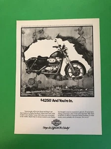1989 HARLEY DAVIDSON SPORTSTER 883 ORIGINAL VINTAGE PRINTED AD ADVERTISEMENT - Bild 1 von 1