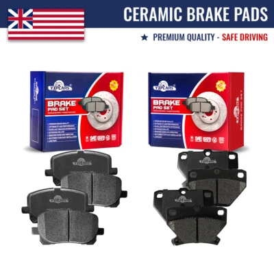 Front and Rear Ceramic Disc Brake Pads For Toyota Corolla Matrix Pontiac Vibe - Image 1 of 4