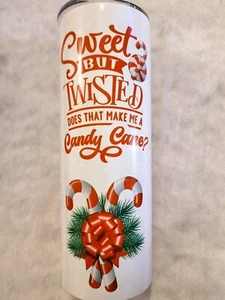 20oz. Stainless Steel Tumbler Sweet But Twisted Candy Cane - Picture 1 of 2
