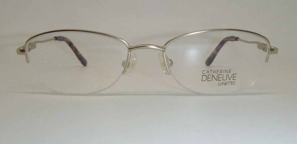 Catherine Deneuve Lunettes CD0374 Semi Gold 032 Metal Eyeglasses Frame 50-17-135 - Image 1 of 4