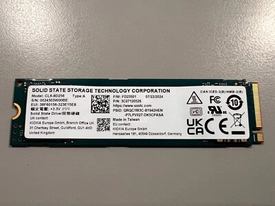KIOXIA SSSTC 256GB M.2 NVMe 2280 SSD CL6-8D256