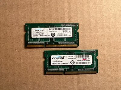 CRUCIAL CT51264BF160BJ.M8FP 4GB PC3L-12800 DDR3L-1600MHZ RAM MEMORY C6-6(10) - Image 1 of 4
