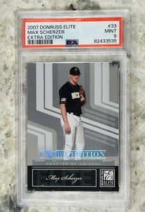 🔥2007 Donruss Elite Edición Extra - #33 Max Scherzer (RC) Tarjeta de Novato PSA 9🔥 - Imagen 1 de 2