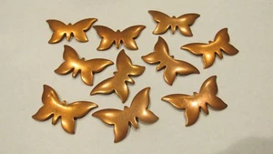 BUTTERFLY  10 pcs COPPER ENAMELING BLANK new SOLID COPPER CRAFTS JEWELRY - Picture 1 of 6