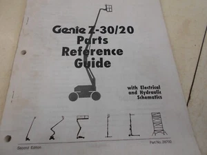 GENIE BOOM LIFT Z30-20 PARTS MANUAL # 28700 - Picture 1 of 1