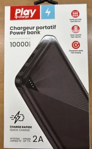Power Bank Portable Backup Charger 10000 mAh Dual USB Port Quick Charge Up To 2A - Photo 1 sur 5