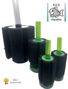 Aquarium Fish Tank Sponge Filter - Air Driven filtration 3 Sizes to choose from - Picture 1 of 8